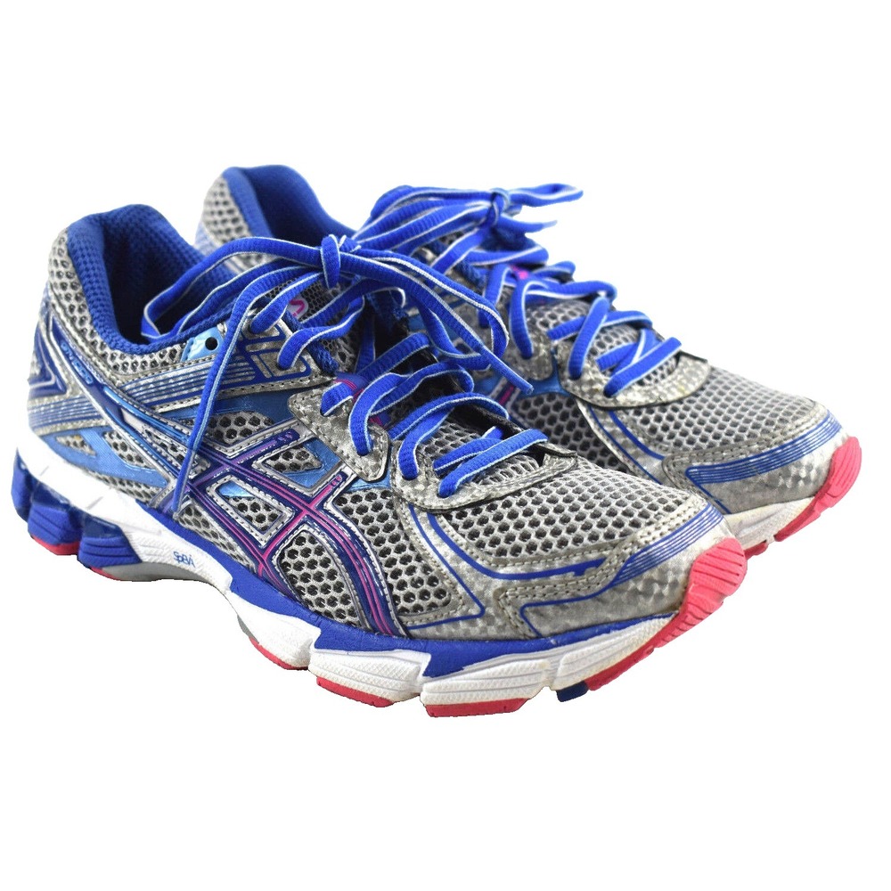 Asics GT-1000 Womens Pink Blue Gray Silver Walking Athletic Running Shoes Sz 7 D